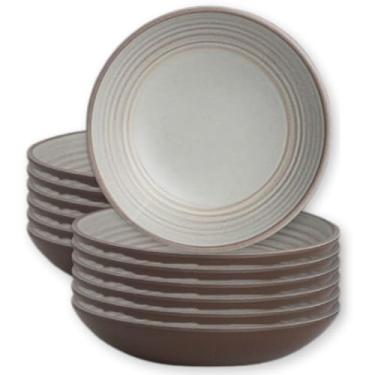 Imagem de Tigelas de lanche Steelite, Creations Grigio Salinas Premium Melamine, Ramekins para servir pequenas porções, serviço de alimentação comercial e uso em restaurante, 12 cm D, 2,5 cm de profundidade,