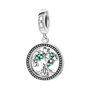 Imagem de Amuletos de Trevo Verde para Pulseira de Prata Esterlina 925 - Acessór