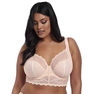 Imagem de Elomi Bralette feminino Charley: estilo longline moderno com decote profundo renda elástica tamanhos do Reino Unido E-HH EUA tamanhos DDD-L, Balé, rosa, 34H