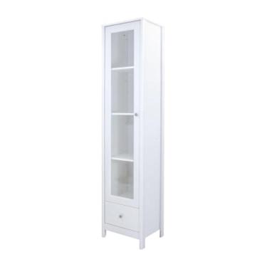 Imagem de Cristaleira Ditália 1 Porta de Vidro 1 Gaveta E-962 cor:branco