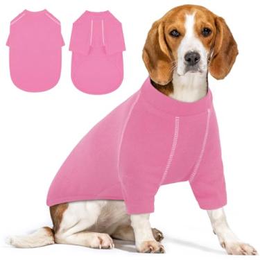 Imagem de IECOii Suéter de lã para cães de tamanho grande, colete de lã elástica para cães grandes, meninas e meninos, pulôver quente para cães, roupas de inverno para cães de estimação, casaco de clima frio