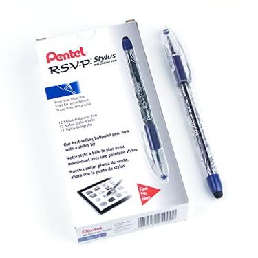 Imagem de Pentel Caneta esferográfica RSVP Stylus, linha fina, tinta azul (BK90L-C)