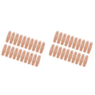 Imagem de Pontas de Contato de Cobre Vermelho 40 Unidades para Tocha de Soldagem Binzel 24KD MIG Disponíveis Em Tamanhos de 0,8 Mm 1,0 Mm 1,2 Mm