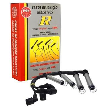 Imagem de Cabos Vela Palio Idea Siena Strada Agile Celta Corsa 0,8mm - NGK