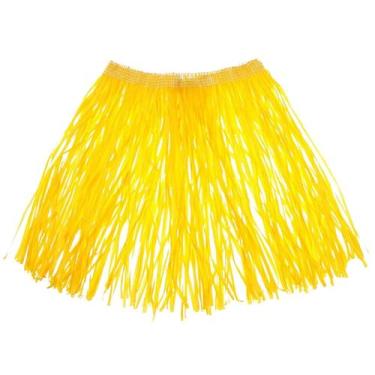 Imagem de Saia de Fitilho Neon 40 cm Carnaval - Festas e Fantasias, Amarelo Neon