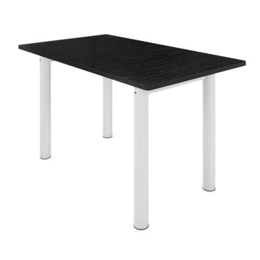 Imagem de Mesa Retangular Tampo 140cm X 75cm Base Tubo 3" Branco