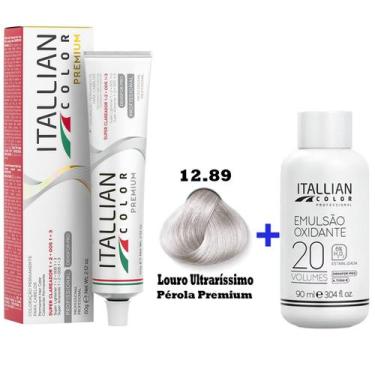 Imagem de Kit Coloração Itallian Premium 60g Louro Ultraclaríssimo Perola 12.89 
