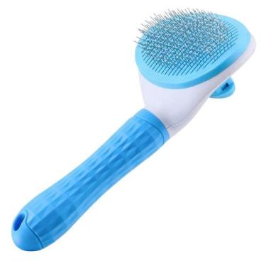 Imagem de Rasqueadeira Magica Tira Pelos Pet Com Botão Auto Limpante - Chalesco,