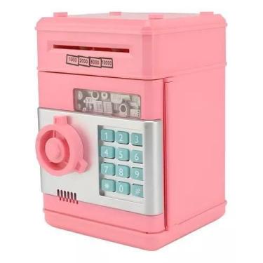 Imagem de Brinquedo Cofre Digital Senha Eletrônico Automático Moedas Notas Segre