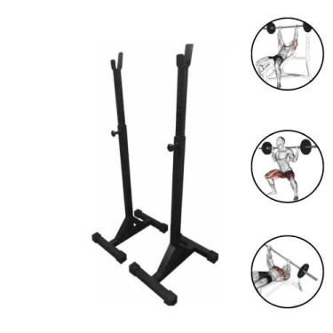 Imagem de Cavalete Regulável para Agachamento e Supino - Rei do Fitness
