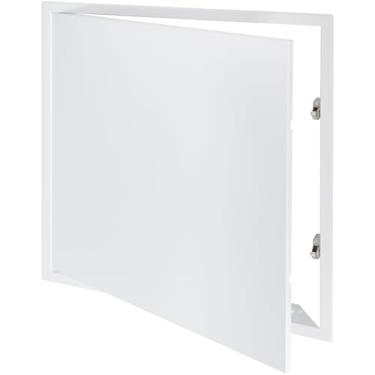 Imagem de Vent Systems Painel de acesso de metal branco de 50 x 50 cm com função de clique - Portas de fácil acesso - Painel de acesso para drywall, parede, porta de serviço elétrico e de encanamento