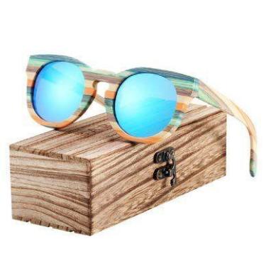 Imagem de Óculos de Sol Barcur Artesanal Polarizado Gradiente BC8230, Azul