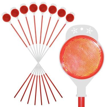 Imagem de Marcadores de Calçada HOME RIGHT - Pacote com 8 Refletores de Aço (120