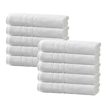 Imagem de Kit 10 Toalhas de Rosto Hotel Profissional Teka Roma 440g