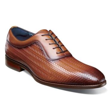 Imagem de STACY ADAMS Sapato Oxford masculino Keating com cadarço, Bronzeado, 12 Wide
