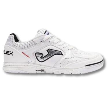 Imagem de Chuteira Futsal Joma Top Flex Rebound Unissex Branco Preto