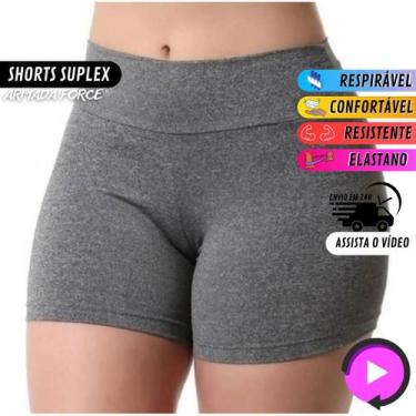 Imagem de Shorts Legging Suplex Cinza TAMANHO M (34-40) Armada Force Liso Confor