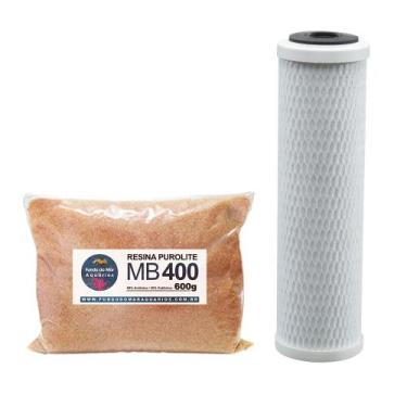 Imagem de Kit Resina Mista Mb400 600g + Carvão Block 9.3/4 - FDMA Filtros
