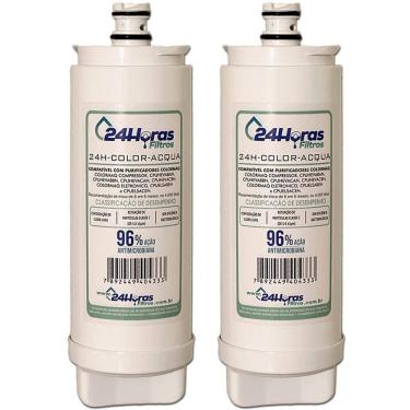 Imagem de 2x Filtro Refil Compatível Purificador Colormaq Acqua CPUHEVABAN CPUELSABEN CPUHEVABBN CPUHEVACBN CPUHEVACAN CPUELSACEN