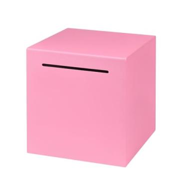Imagem de Cofrinho para adultos e crianças, cofrinho de aço inoxidável deve quebrar para abrir, cofrinho de metal inquebrável para economizar dinheiro e moedas, 12 cm (rosa)