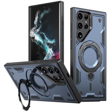 Imagem de Tuvror Capa para Samsung Galaxy S22 Ultra e S23 Ultra, suporte giratório de 360°, à prova de choque, capa para celular à prova de quedas, proteção padrão militar para Galaxy S22 Ultra e S23 Ultra