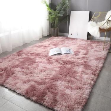 Imagem de Tapete de pelúcia para quarto infantil, tenda, tapetes de brincar para sala de estar, sofá, almofadas de chão, macio, fofo, tapete de área para casa, rosa, roxo, 50x80cm