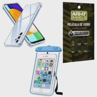Imagem de Capinha para Galaxy M35 + Capa Prova D'agua + Pelicula de Vidro 3D - Armyshield