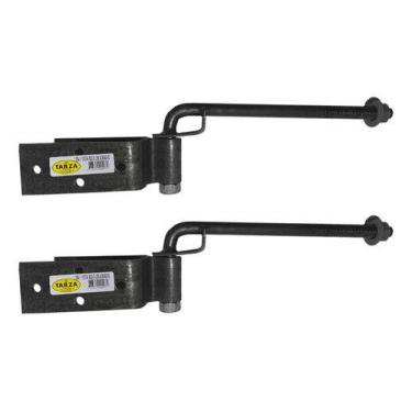 Imagem de Par Dobradiça De Porteira Boca De Lobo 80mm Alongada Tarza