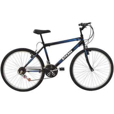 Imagem de Bicicleta Aro 26 mtb Poli Podium Quadro 17 18 velocidades Preta/Azul