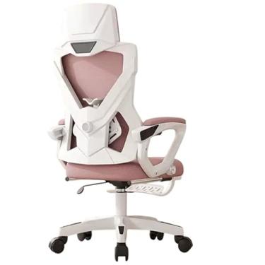 Imagem de Cadeira Escritório Reclinável Giratória Ergonômica Tela Mesh(Rosa)