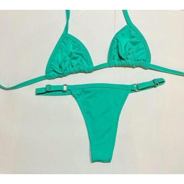 Imagem de Biquini brasileiro fio dental regulavel - cmigristore, Verde agua, P v