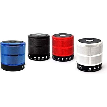 Imagem de Caixinha de som Bluetooth, Multicores, com Controle de Modo, Portátil (Azul)