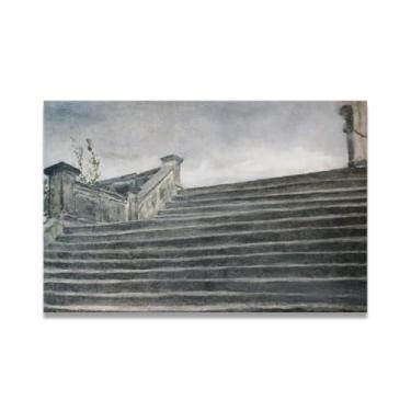 Imagem de Estudo de escadas impressões abstratas em tela arte de parede famosas pinturas a óleo reprodução de arte paisagem imagem para sala de estar decoração de casa 40 x 60 cm