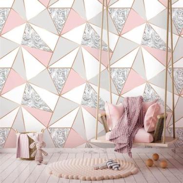 Imagem de Papel de Parede Vinil Autocolante Zara Rose Mármore 250 - Inove Papéis