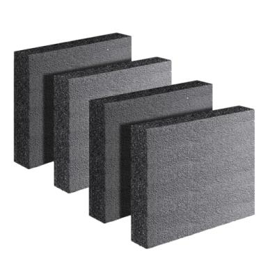 Imagem de 4 peças de folha de espuma de poliuretano 40,6 x 30,5 x 5 cm de placa de espuma preta de alta densidade almofadas de inserção de polietileno para estojos, caixa de ferramentas de armazenamento de