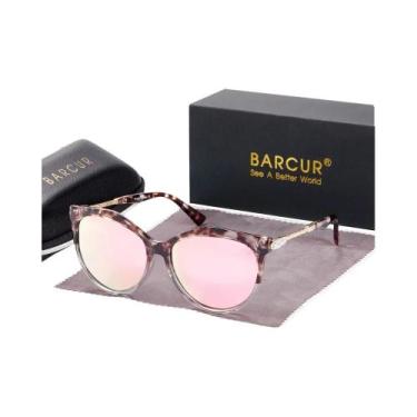 Imagem de Óculos de Sol BARCUR - Formato Gatinho Redondo com Lentes Polarizadas,