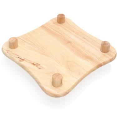 Imagem de Tábua de corte de grelha com pés para acessórios Blackstone 1755, tábua de corte de madeira Koa para chef de acampamento, bancada ou topo da grelha, uma peça