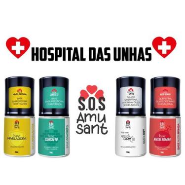 Imagem de Kit c/ 4 Bases Tratamento SOS Amusant Hospital das Unhas