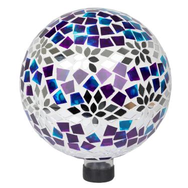 Imagem de Alpine Corporation HMD218 Mosaico espelhado padrão floral globos olhando, multicoloridos