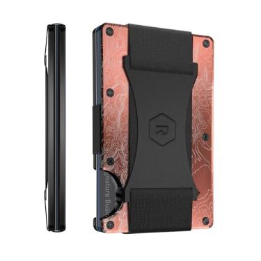 Imagem de Carteira Masculina Ridge, Compacta, Minimalista, Porta-cartões, Bolso frontal, Proteção RFID, Alça de Dinheiro, Slim,minimalist