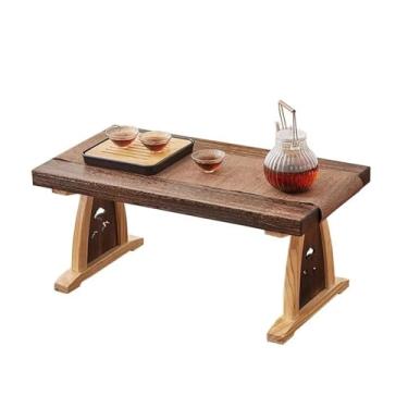 Imagem de Mesa de Centro Mesa de chá tatami de café japonesa moderna mini zen simples mesa de chá doméstica adequada para sala de estar, sala de descanso e mesa de chá de escritório Mesa de Chá(Grande)