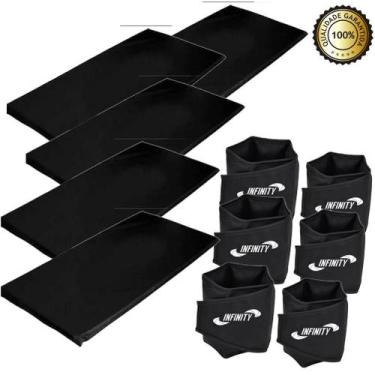 Imagem de Kit Com 5 Colchonete + Kit Caneleira Peso 4Kg - 5Kg - 6Kg - Infinity