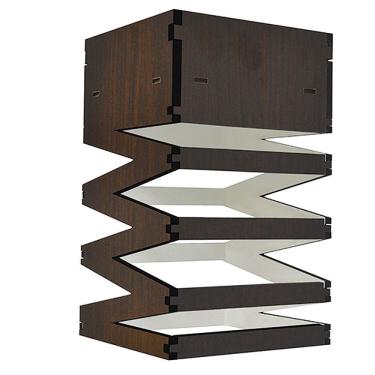 Imagem de Lustre Pêndulo de Teto Caixa Retangular Mdf Laminado Tabaco