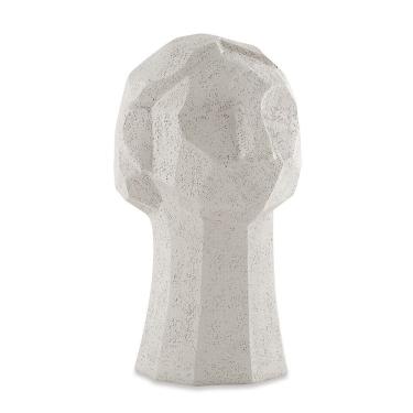 Imagem de Escultura Decorativa Rosto em Poliresina Off White 24,5x14cm