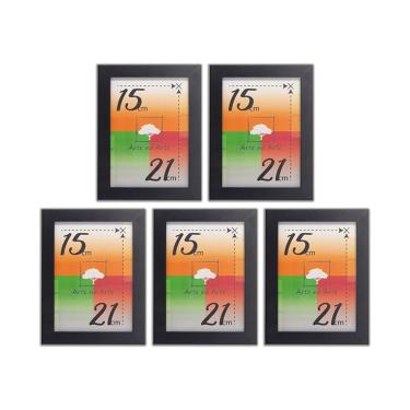 Imagem de Porta-retratos Kit 5 Quadros Molduras Com Vidro Titulos