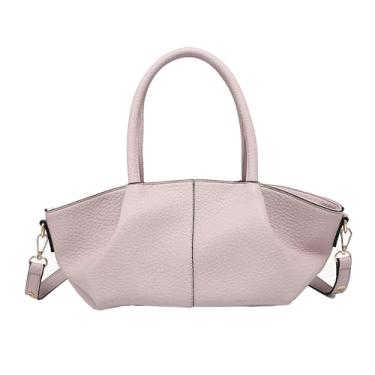 Imagem de JEN & CO. Karen Bolsa feminina com alça transversal removível ajustável em couro vegano, Malva, Baguete