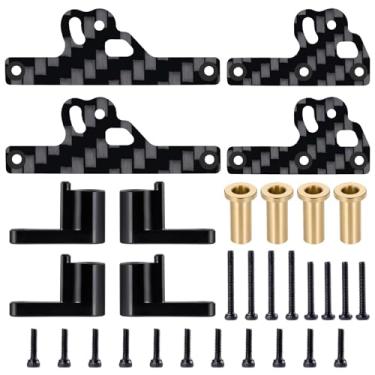 Imagem de MORFUM Carbon Fiber Shock Flex Blades CNC Aluminum Damper Holder Absorber Mount for 1/24 RC Crawler Car Axial SCX24 Gladiator Bronco C10 JLU Deadbolt Upgrades Parts