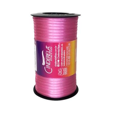 Imagem de Cinderela Fitas Fita de Cetim Dupla Face, 04 mm, Rosa Chiclete, Carretel de 100 Metros
