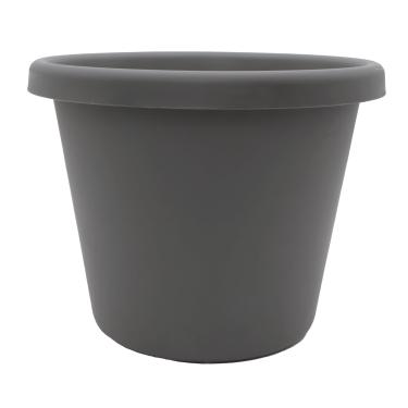 Imagem de The HC Companies Vaso clássico redondo de 21 cm - vaso de plantas de plástico para plantas internas e externas flores, ervas, cinza quente