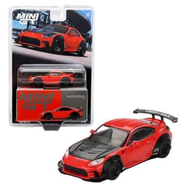 Imagem de Diecast Model Car Compatible with Mini GT 1:64 Toyota GR86 LB-Nation Red Limited Edition MGT00885